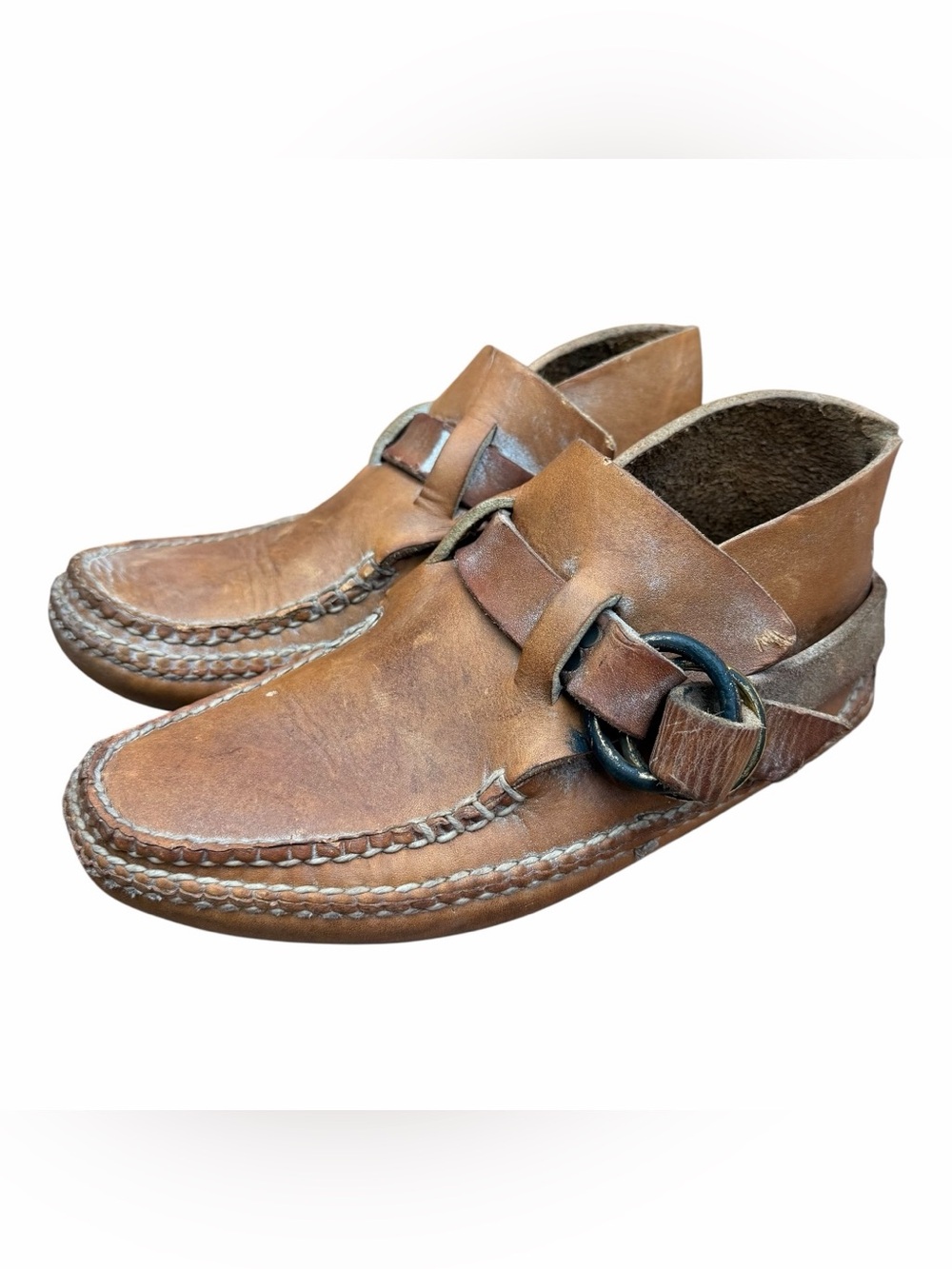Quoddy Ring Boots Women's size 8 Brown Whiskey Leather Chukka